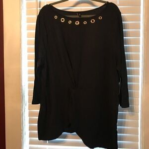 NWT black plus size women’s too with gold rings